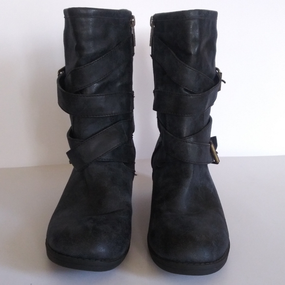G.C. shoes "rudy" cowboy/moto boot w/stacked heel - Picture 8 of 8
